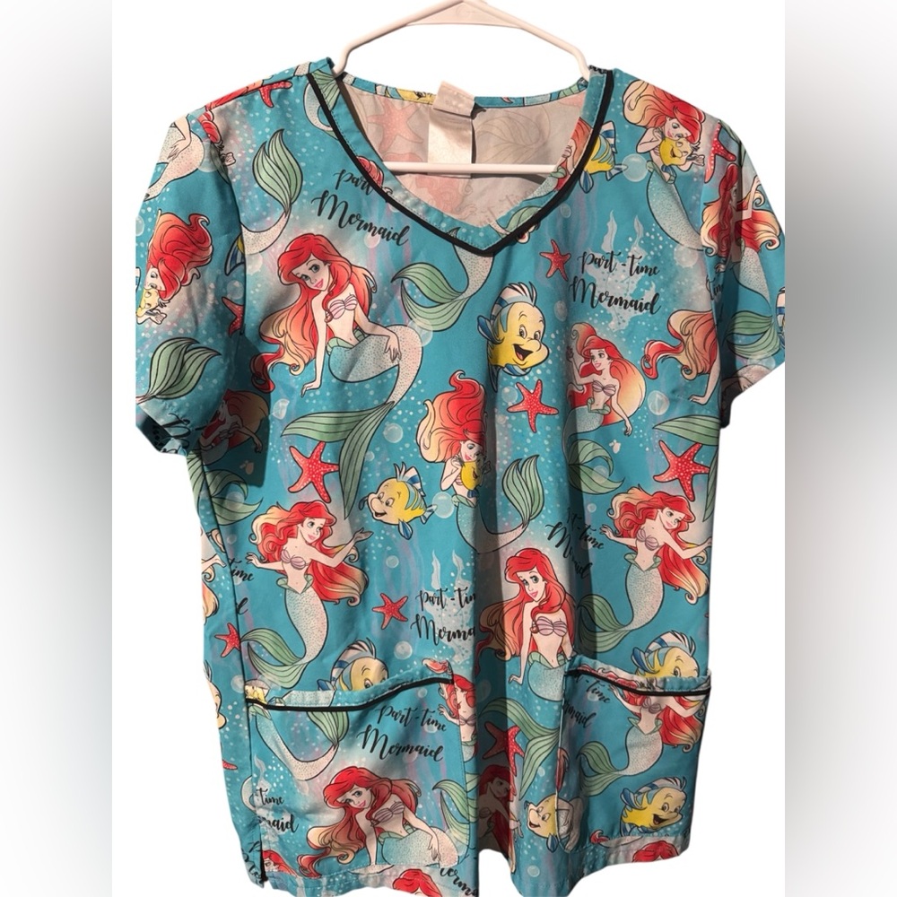 Disney Little Mermaid Scrub Top